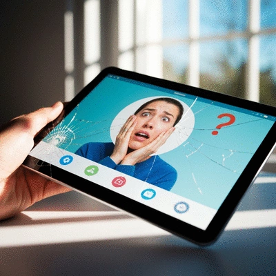 Digital tablet displaying allergy action plan template on a clean desk