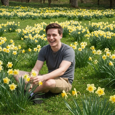Person enjoying nature without allergies