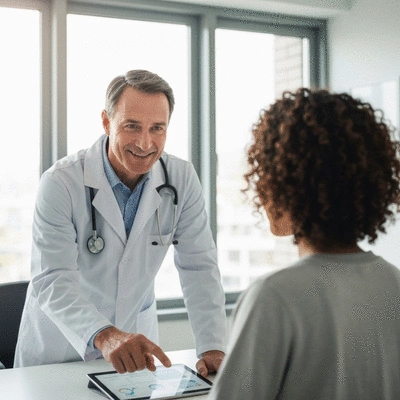 Doctor consulting with a patient about allergy treatment