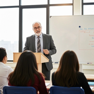 Teacher and parents discussing allergy management plan in a school setting